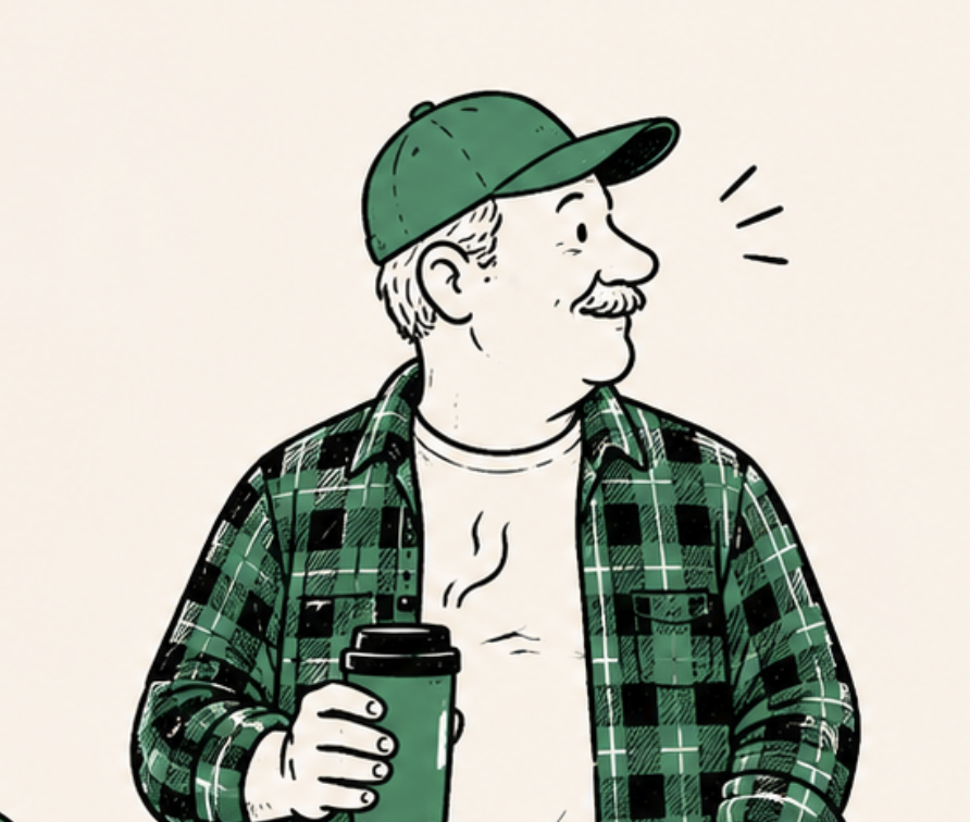 Illustration of Jack Miller, an independent vendor at Founders' Row
